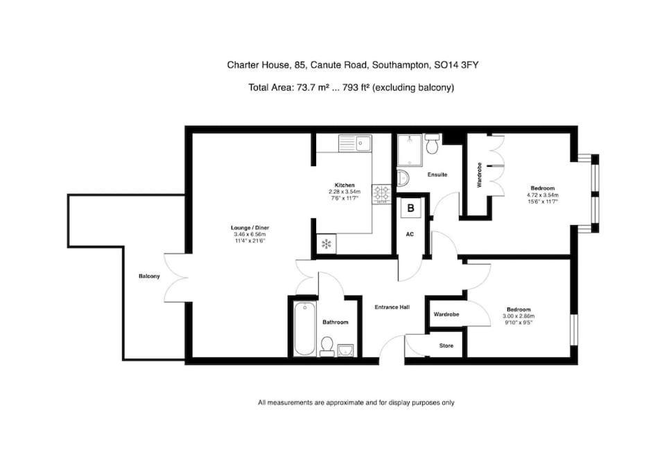 Modern 2bed Flat Near Ocean Village Apartment